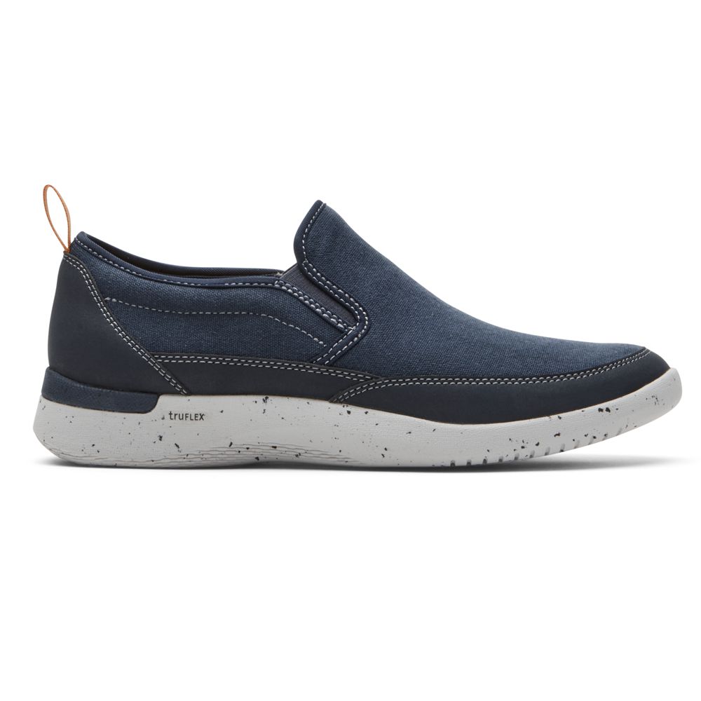 Scarpe Slip-On Rockport Uomo - Truflex Fly Mudguard - Blu Marino - QYNSEFU-74